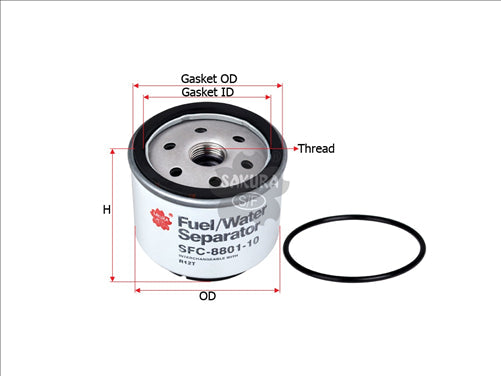 Fuel Water Separator R12Tfs19802 Sfc-8801-10