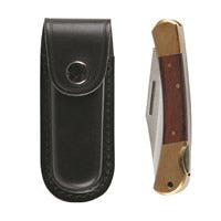 225mm Single Blade with Leather Pouch