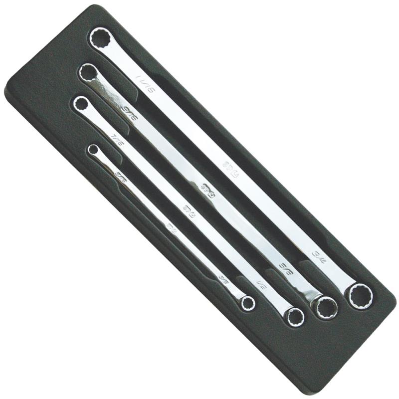 Long Double Ring SAE Spanner Set, 4 Piece