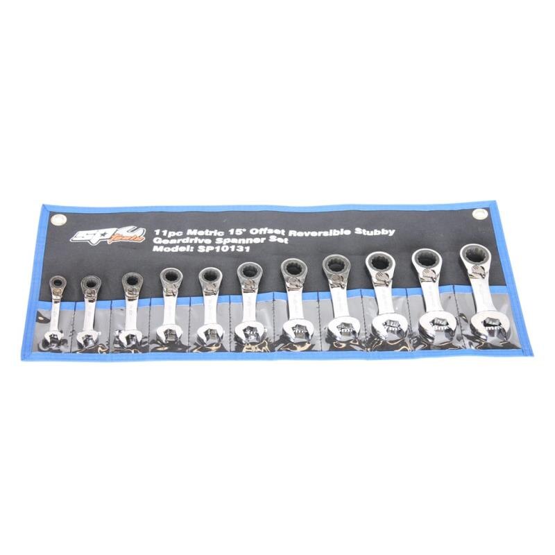 11 Piece Gear Drive Combination ROE Stubby Metric Spanner Set