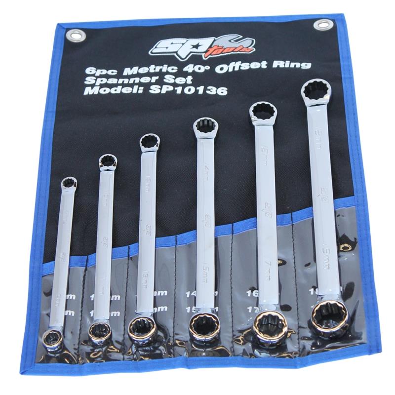 6 Piece Double Ring Metric Spanner Set