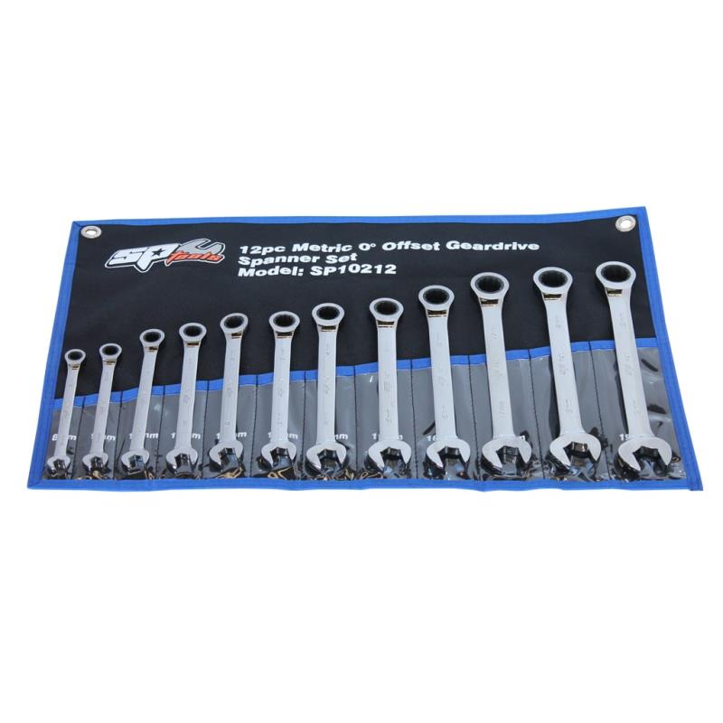 12 Piece Gear Drive Combination ROE Metric Spanner Set