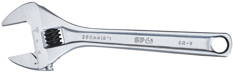200mm Adjustable Chrome Wrench