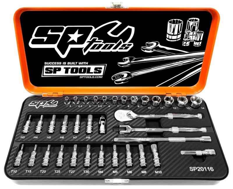 35 Piece 1/4" Drive Metric, Inhex, Torx, Spline Socket Set