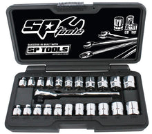 Load image into Gallery viewer, 1/4" Drive Metric/SAE Socket Set with Low Profile Stubby Ratchet, 23 Piece