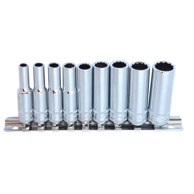 1/4" Drive SAE Deep Socket Set, 9 Piece