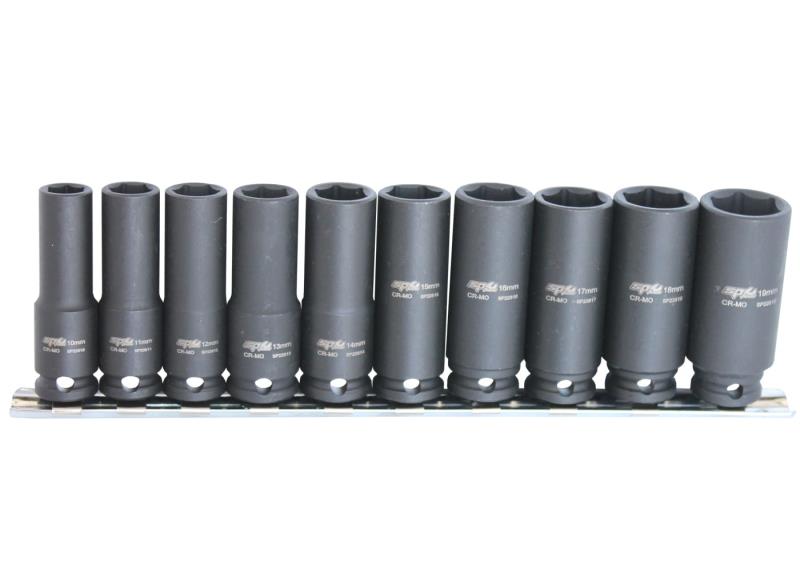 10 Piece 3/8" Drive Metric Deep Impact Socket Set