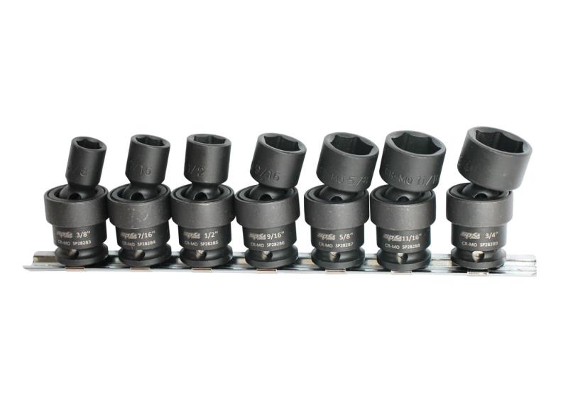 7 Piece 3/8" Drive SAE Universal Impact Socket Set
