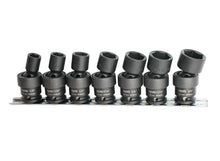 Load image into Gallery viewer, 7 Piece 3/8" Drive SAE Universal Impact Socket Set