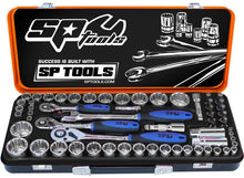 Load image into Gallery viewer, 59 Piece 1/4", 3/8" &amp; 1/2" Drive Metric/SAE Socket Set