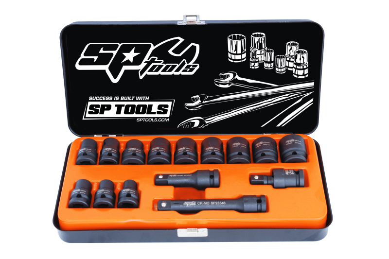 15 Piece 1/2" Drive Metric Impact Socket Set