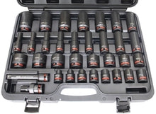 Load image into Gallery viewer, 1/2" Drive SAE Standard/Deep Impact Socket Set, 34 Piece