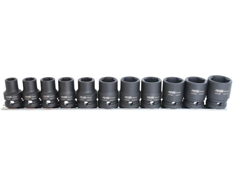 1/2" Drive Metric Impact Socket Set, 11 Piece