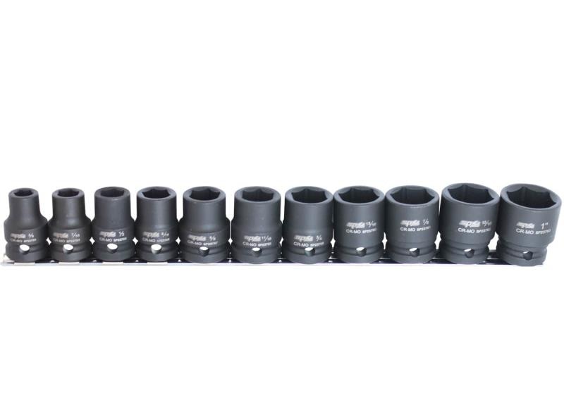 1/2" Drive SAE Impact Socket Set, 11 Piece