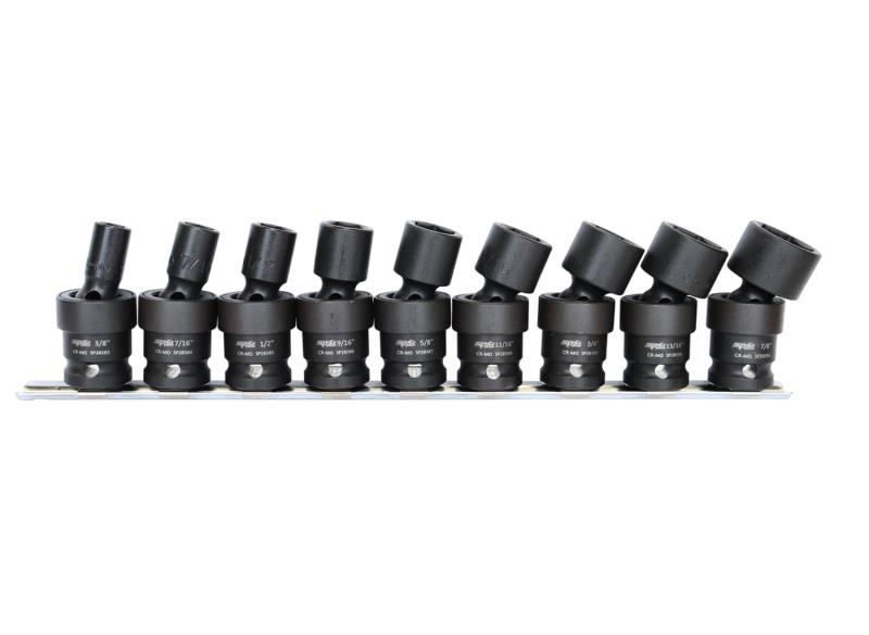 9 Piece 1/2" Drive SAE Universal Impact Socket Set