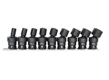Load image into Gallery viewer, 9 Piece 1/2" Drive SAE Universal Impact Socket Set