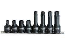 Load image into Gallery viewer, 8 Piece 1/2" Drive Tamper Spline Impact Socket Set