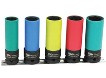 Load image into Gallery viewer, 5 Piece 1/2" Drive Metric Wheel Nut Impact Socket Set