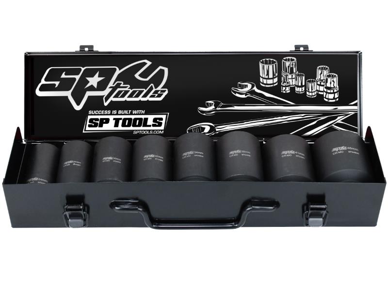 3/4" Drive Metric Deep Impact Socket Set, 8 Piece