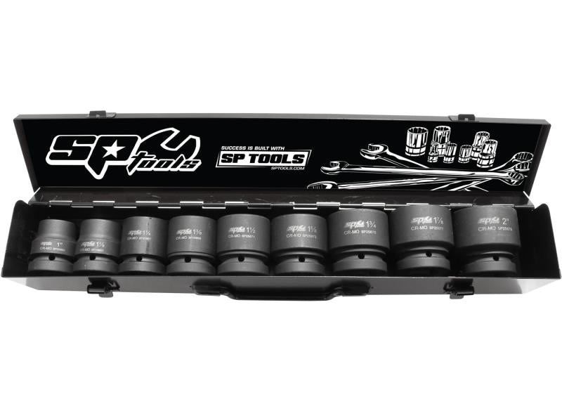 9 Piece 1" Drive SAE Impact Socket Set