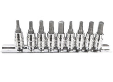 Load image into Gallery viewer, 1/4" &amp; 3/8" Drive Metric Inhex Bit Socket Set, 9 Piece