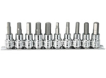 Load image into Gallery viewer, 10 Piece 1/4" &amp; 3/8" Drive SAE Inhex Bit Socket Set