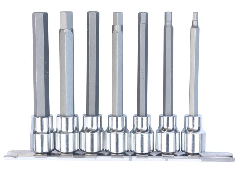3/8" Drive Metric Deep Inhex Bit Socket Set, 7 Piece