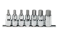Load image into Gallery viewer, 7 Piece 1/2" Drive Metric Inhex Bit Socket Set