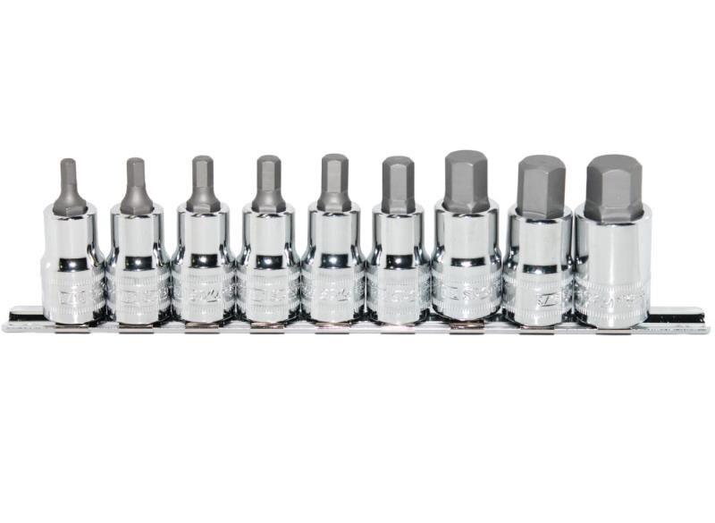9 Piece 1/2" Drive SAE Inhex Bit Socket Set