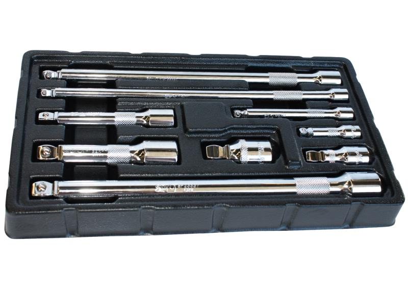 9 Piece 1/4" 3/8" & 1/2" Drive Wobble Extension Set