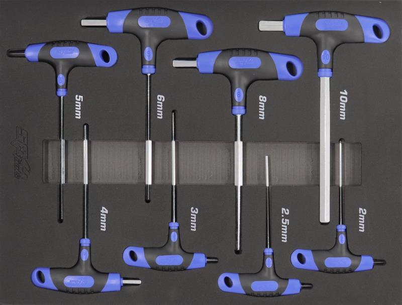 Metric T-Handle Hex Key Set - 8 Piece