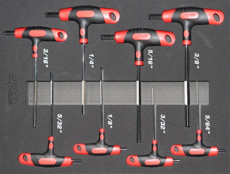 SAE T-Handle Hex Key Set - 8 Piece