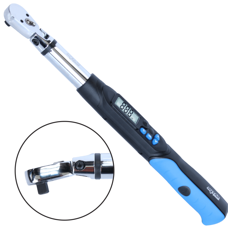 3/8" Drive Digital Flex-Head Torque Wrench, 6.8 - 135Nm