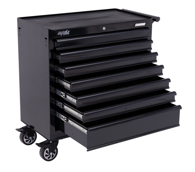 7 Drawer Sumo Series Roller Cabinet (Black)
