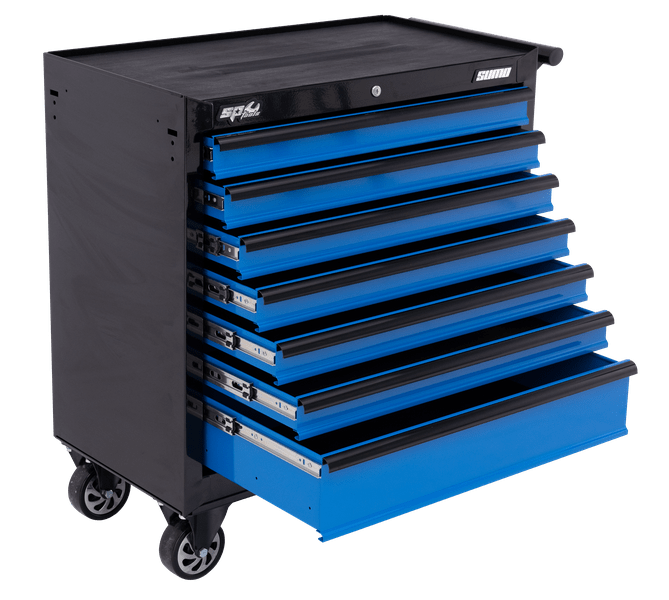7 Drawer Sumo Series Roller Cabinet (Blue/Black)