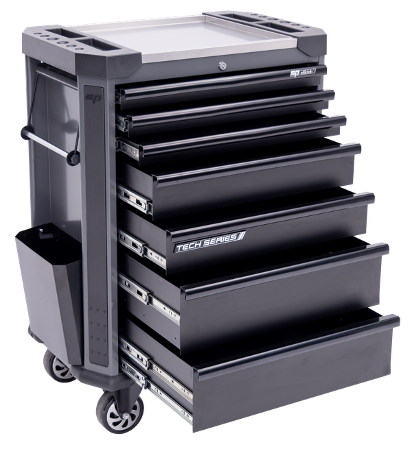 7 Drawer Tech Series Roller Cabinet in Diamond Black