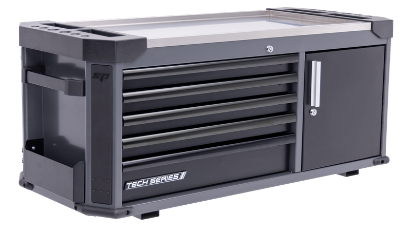 5 Drawer Tech Series Tool Box with Power Tool Cupboard