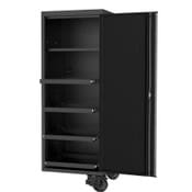 27" USA Sumo Series Side Cabinet - 4 Roller Shelves & 1 Fixed Shelf - Black/Chrome