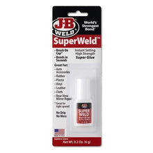 Load image into Gallery viewer, JB Weld SuperWeld Brush-On Super Glue 6g – High-Strength Cyanoacrylate Adhesive for Metal, Plastic, Glass &amp; More