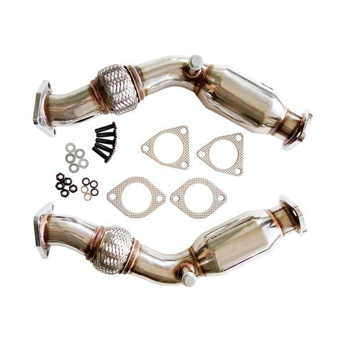 EM-008 Nissan 350Z 370Z G37 FX Q50 Q60 VQ35HR VQ37 SS Downpipe With Flexpipe
