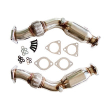 Load image into Gallery viewer, EM-008 Nissan 350Z 370Z G37 FX Q50 Q60 VQ35HR VQ37 SS Downpipe With Flexpipe