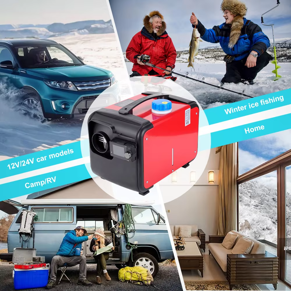 Portable Diesel Heater 2-8KW – 12V Bluetooth All-in-One Air Heater with Single Hole Outlet for Motor Trucks