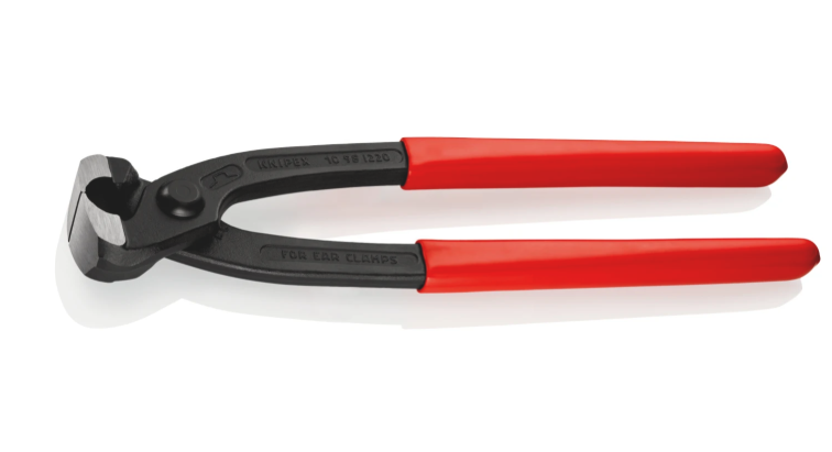 KNIPEX 200mm Ear Clamp Pliers with Side Jaw (Part No. 1099I220) - Precision & Access for Oetiker Clamps!