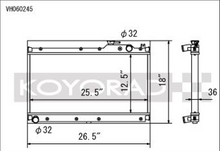 Load image into Gallery viewer, Performance Koyo Radiator, Mazda MX-5, NA, 89/98, 36mm, (KV060245)