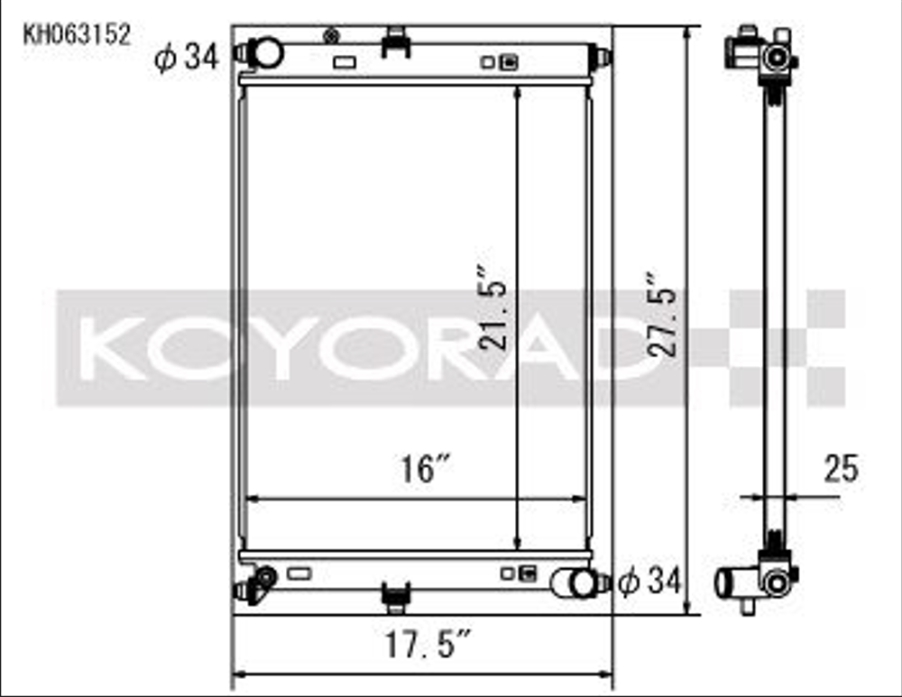 Performance Koyo Radiator, Mazda MX-5, ND, 2015+, 25mm, (KS063152) (NEW)