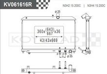 Load image into Gallery viewer, Performance Koyo Radiator, Mazda RX8, 04-08, 36mm, (KV061616R) With Built In Auto Oil Cooler! (New)