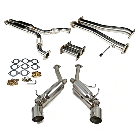 EM-013 Stainless Steel Dual CatBack Exhaust System for 350Z Z33 G35 Coupe