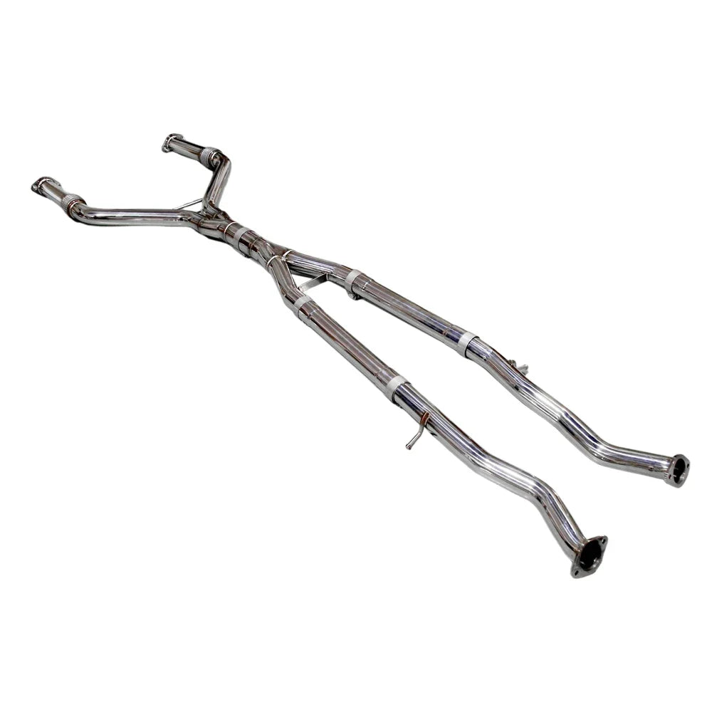 Stainless Steel Y Pipe Exhaust Midpipe Kit Bolt on Fit Infiniti Q50 2016-2023 3.0L V6 Twin Turbo