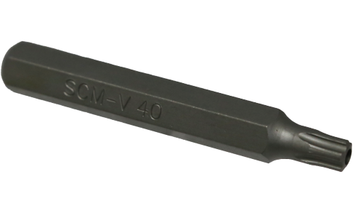 10mm Hex Impact Torx-Plus Insert Bit T40 x 75mm