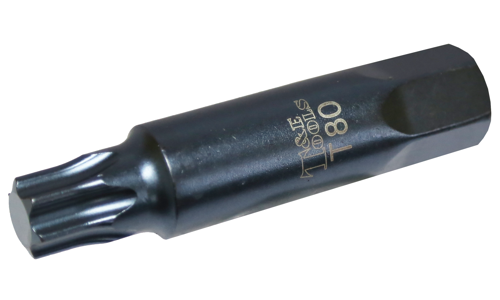 22mm Hex Torx Insert Bit T80 x 107mm